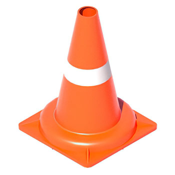 Конус дорожный 320 мм со светоотражающей полосой